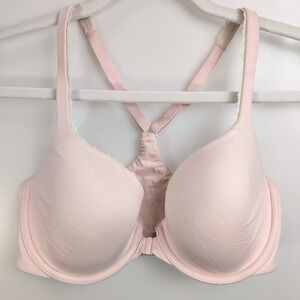 Victorias Secret Body by Victoria Racerback Demi Bra Sz 32DD Baby Pink Underwire
